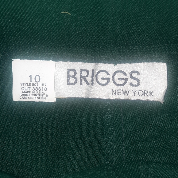 Vintage 80s / 90s Dark Green Pleated Pants | Size 10 | NWT - Picture 7 of 10